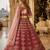 Maroon Art Silk Semi Stitched Lehenga Choli with Heavy Embroidery Work