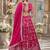 Magenta Dola Silk Semi Stitched Lehenga Choli with Heavy Embroidery Work