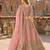 Pink Art Silk Semi Stitched Lehenga Choli with Heavy Embroidery Work
