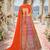 Orange Faux Georgette Semi Stitched Lehenga Choli with Embroidered & Sequence Work