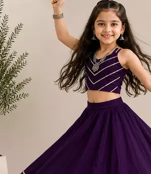 exclusive kids premium navratrichaniya choli mirror & kodi lace work garba & dandiya dress.