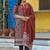 Floral Printed Notch Neck Straight Kurta With Trousers & Dupatta