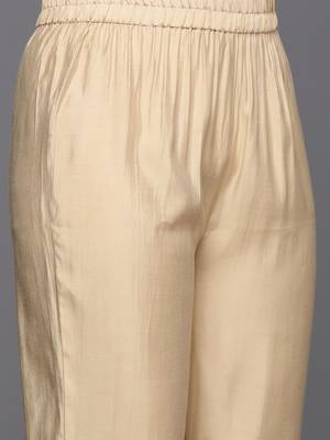 Floral Embroidered Thread Work Kurta With Trousers & Dupatta 3