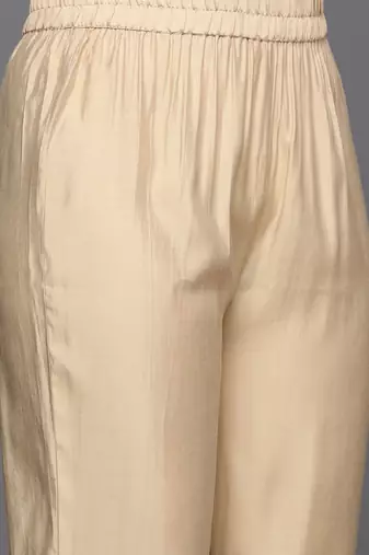 Floral Embroidered Thread Work Kurta With Trousers & Dupatta