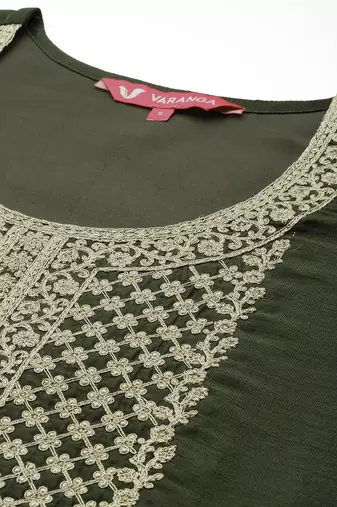Ethnic Motifs Yoke Design Kurta with Palazzos & Dupatta