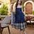 Royal Blue Anarkali Kurta Set with Designer Embroidery & Dupatta
