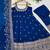 Royal Blue Anarkali Kurta Set with Designer Embroidery & Dupatta
