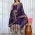 Purple Anarkali Kurta Set with Designer Embroidery & Dupatta