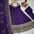 Purple Anarkali Kurta Set with Designer Embroidery & Dupatta