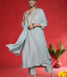 Women Embroidered Kurta with Trousers & Dupatta