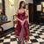 Maroon Anarkali Kurta Set with Designer Embroidery & Dupatta