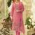 Geometric Printed Square Neck Thread Work Pure Cotton Kurta With Trouser & Dupatta