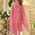 Geometric Printed Square Neck Thread Work Pure Cotton Kurta With Trouser & Dupatta