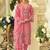 Geometric Printed Square Neck Thread Work Pure Cotton Kurta With Trouser & Dupatta