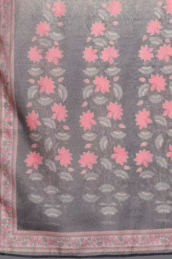 Women Floral Solid Empire Sequinned Kurtas & Trousers With Dupatta