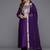 Floral Yoke Design Sequinned Chanderi Silk Straight Kurta With Trouser & Dupatta