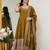 Mehandi Green Anarkali Kurta Set with Designer Embroidery & Dupatta
