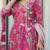 Women Floral Printed Angrakha Gotta Patti Pure Cotton Kurta with Trousers & With Dupatta