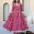 Women Floral Printed Angrakha Gotta Patti Pure Cotton Kurta with Trousers & With Dupatta