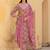 Women Floral Embroidered Regular Mirror Work Kurta with Trousers & With Dupatta