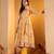 Yellow Floral Printed Square Neck Kurta With Trousers & Dupatta