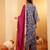 Floral Printed Zari V Neck Flared Sleeves A-Line Kurta With Palazzo And Dupatta