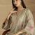 Ethnic Motifs Yoke Design Regular V-Neck Straight Kurta With Trousers And Dupatta