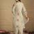 Ethnic Motifs Yoke Design Regular V-Neck Straight Kurta With Trousers And Dupatta
