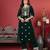 Green Floral Embroidered Regular Sequinned Velvet Kurta & Trouser & Dupatta
