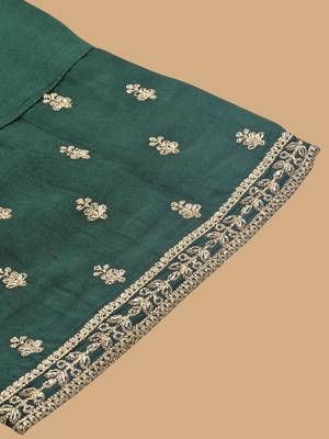 Women Ethnic Motifs Embroidered Regular Kurta with Trousers & With Dupatta 7