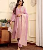 Velvet Kurta with Palazzos & With Dupatta