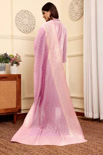 Velvet Kurta with Palazzos & With Dupatta
