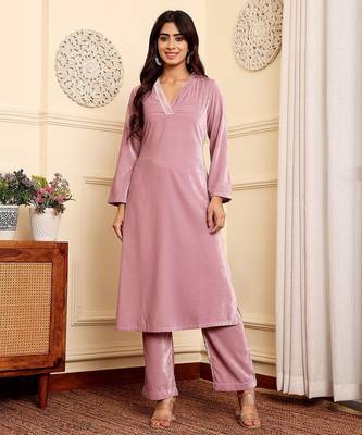 Velvet Kurta with Palazzos & With Dupatta 6