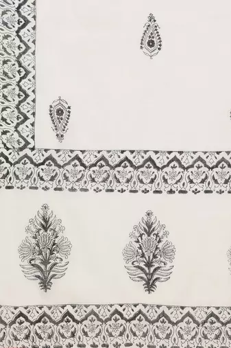 Floral Printed Pure Cotton Kurta with Trousers & Dupatta