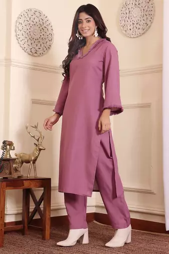 Straight Kurta with Trousers