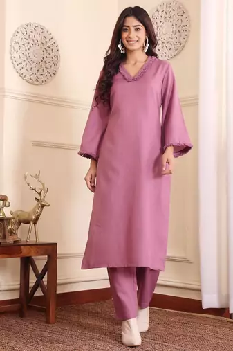 Straight Kurta with Trousers