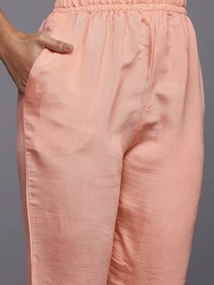 Floral Printed Regular Beads and Stones Kurta with Trousers & With Dupatta 3