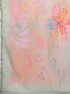 Floral Printed Regular Beads and Stones Kurta with Trousers & With Dupatta 4