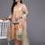 Floral Printed Regular Beads and Stones Kurta with Trousers & With Dupatta