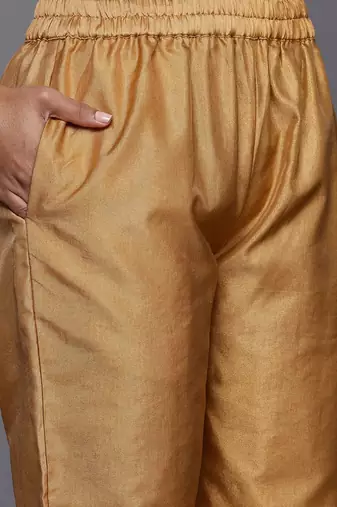 Sequinned Kurta With Trousers & Dupatta