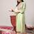 Women Green Leheriya Embroidered Mirror Work Kurta with Trousers & With Dupatta