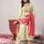 Women Green Leheriya Embroidered Mirror Work Kurta with Trousers & With Dupatta