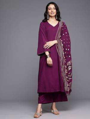 Gotta Patti Silk Crepe Kurta With Palazzos & Dupatta 1