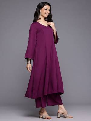 Gotta Patti Silk Crepe Kurta With Palazzos & Dupatta 5