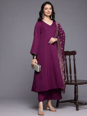 Gotta Patti Silk Crepe Kurta With Palazzos & Dupatta 7