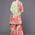 Women Coral Floral Printed Empire Mirror Work Kurta with Sharara & With Dupatta