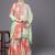 Women Coral Floral Printed Empire Mirror Work Kurta with Sharara & With Dupatta