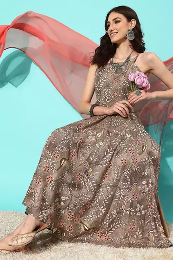 Floral Printed Regular Kurta with Trousers & With Dupatta