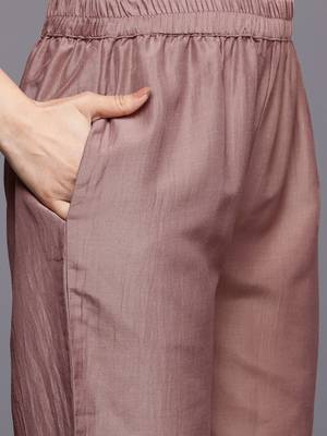 Ethnic Motifs Embroidered Zari Kurta With Trousers & Dupatta 4