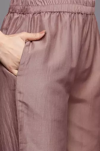Ethnic Motifs Embroidered Zari Kurta With Trousers & Dupatta